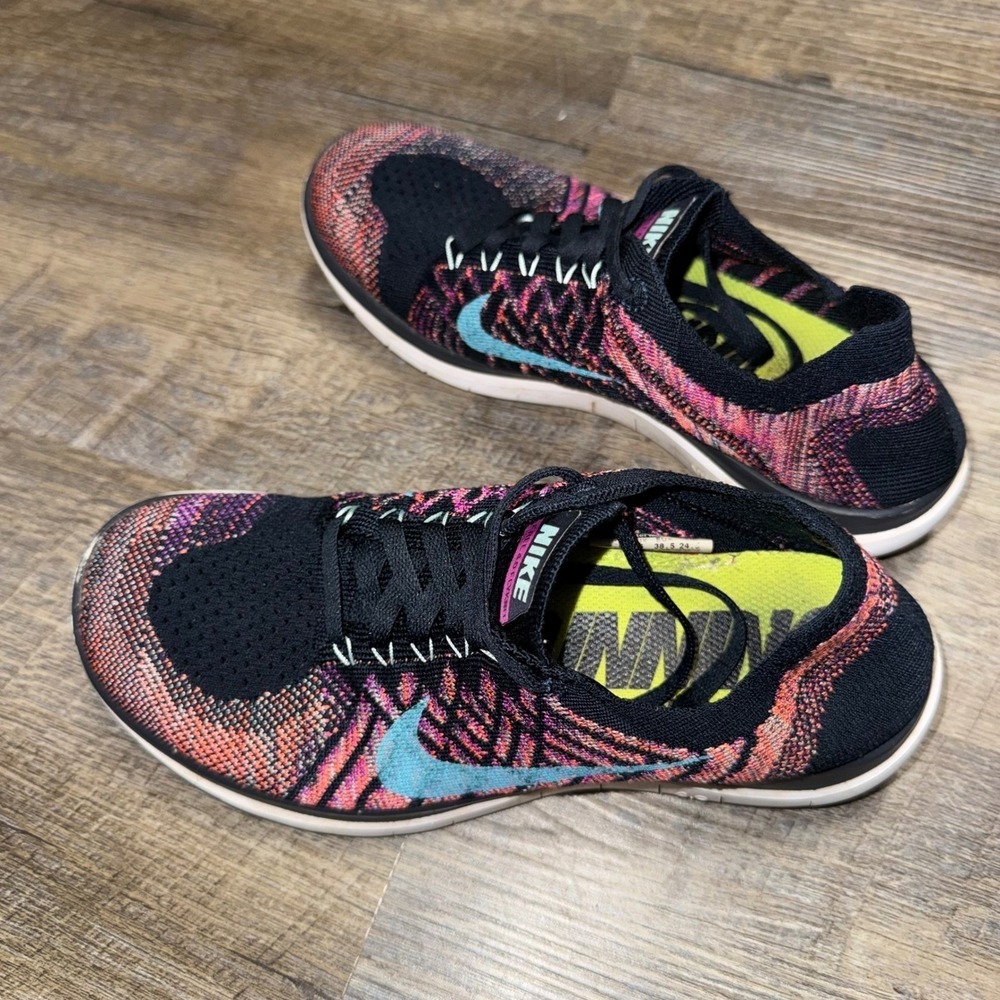 Nike Free 4.0 Flyknit Women's Size 7.5 Dark Obsidian Purple Blue 717076-405 - Picture 9 of 12